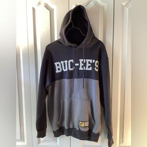 Buc-ee's Two-Tone Black & Gray Crewneck Hoodie
